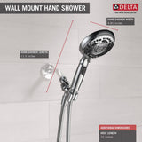 Delta 7-Spray 4.8 in. Single Wall-Mount Handheld Shower Head, Chrome