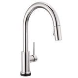 Delta Trinsic Touch2O Single-Handle Pull-Down Kitchen Faucet, Deck Mount, Chrome, 16.19 in Height