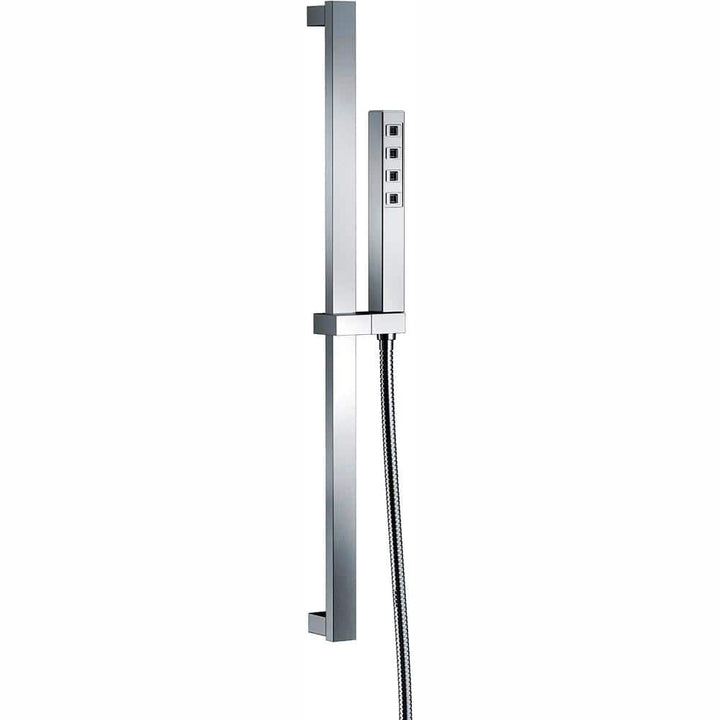 Delta Ara 1-Spray Single Wall-Mount Handheld H2Okinetic Shower Head with 24 in. Slide Bar, Stainless