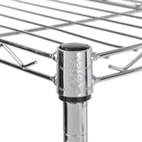 Steel 48 in. W x 48 in. H x 10 in. D 4-Tier Narrow Wide Garage Storage Shelving Unit, Chrome