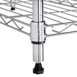 Steel 48 in. W x 48 in. H x 10 in. D 4-Tier Narrow Wide Garage Storage Shelving Unit, Chrome
