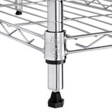 Honey Can Do Steel 20 in. W x 72 in. H x 10 in. D 6-Tier L Corner Space Saving Garage Storage Shelving Unit, Chrome