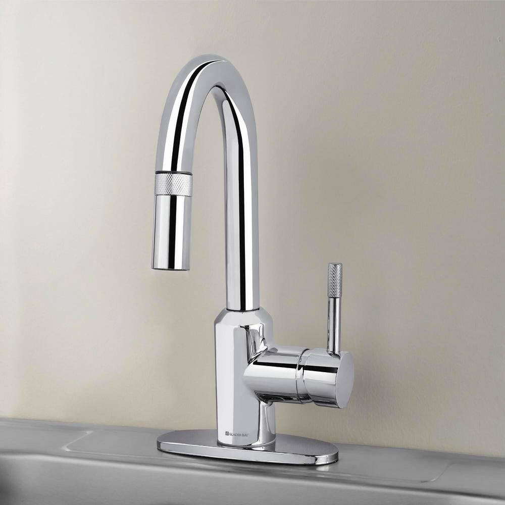 Glacier Bay 2600 Series Single-Handle Pull Down Sprayer Laundry Faucet in Chrome