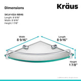 KRAUS Elie 9 in. Corner Bathroom Shelf in Chrome