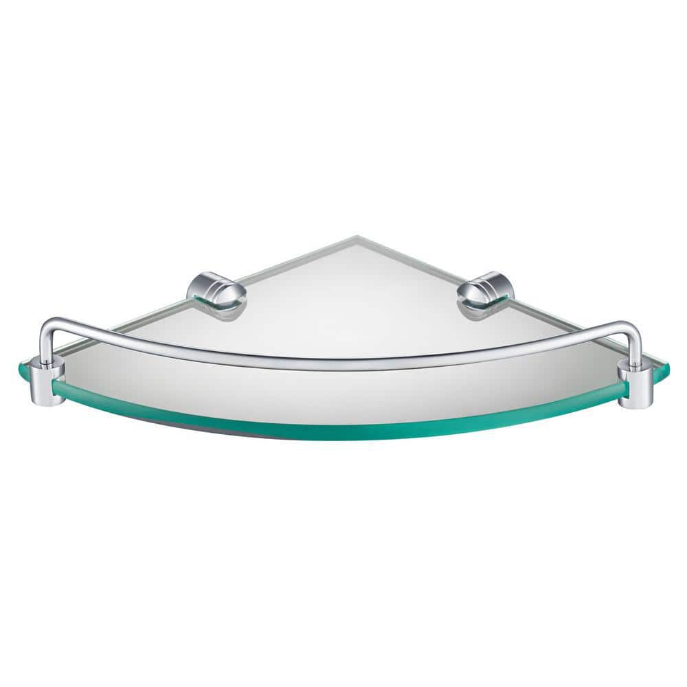 KRAUS Elie 9 in. Corner Bathroom Shelf in Chrome