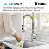KRAUS Bolden Single-Handle Pull-Down Sprayer Kitchen Faucet with Dual Function Spray Head in Chrome