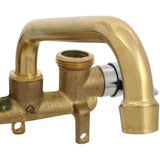 Lukvuzo Dual-Handle Utility Faucet in Chrome Rough Brass