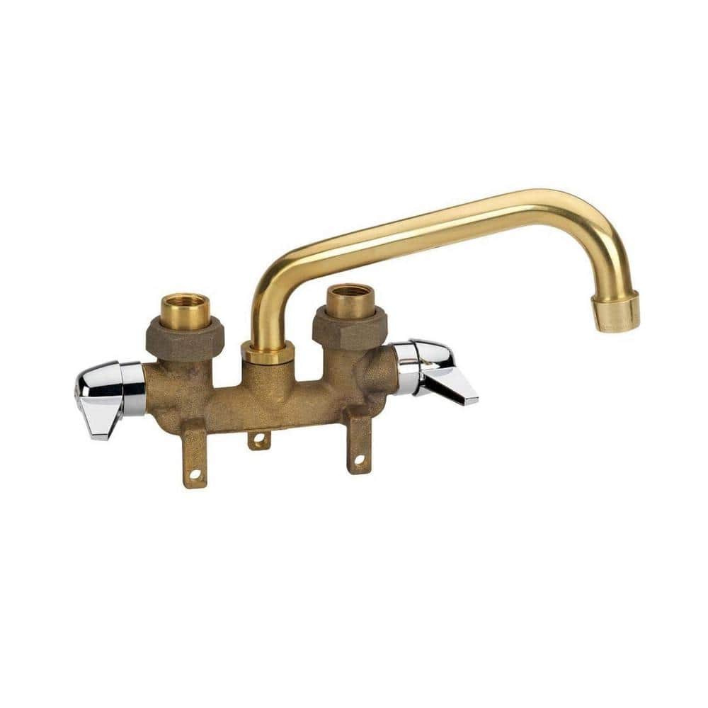 Lukvuzo Dual-Handle Utility Faucet in Chrome Rough Brass