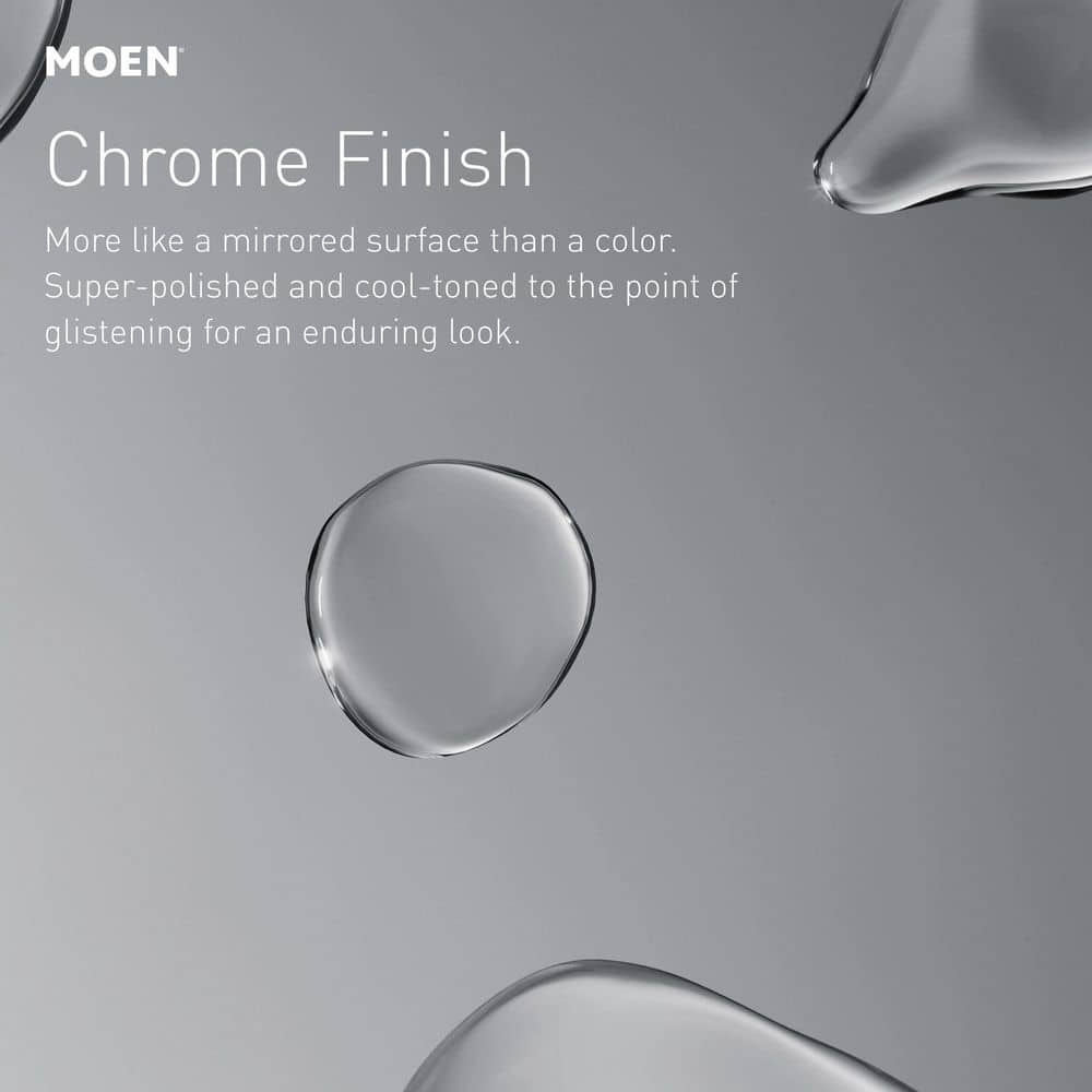Moen Genta Single Hole Single-Handle Bathroom Faucet in Chrome with Drain Kit (2-Pack)