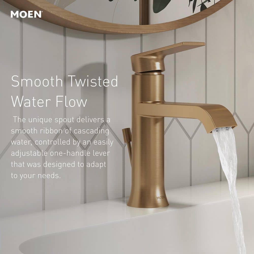 Moen Genta Single Hole Single-Handle Bathroom Faucet in Chrome with Drain Kit (2-Pack)