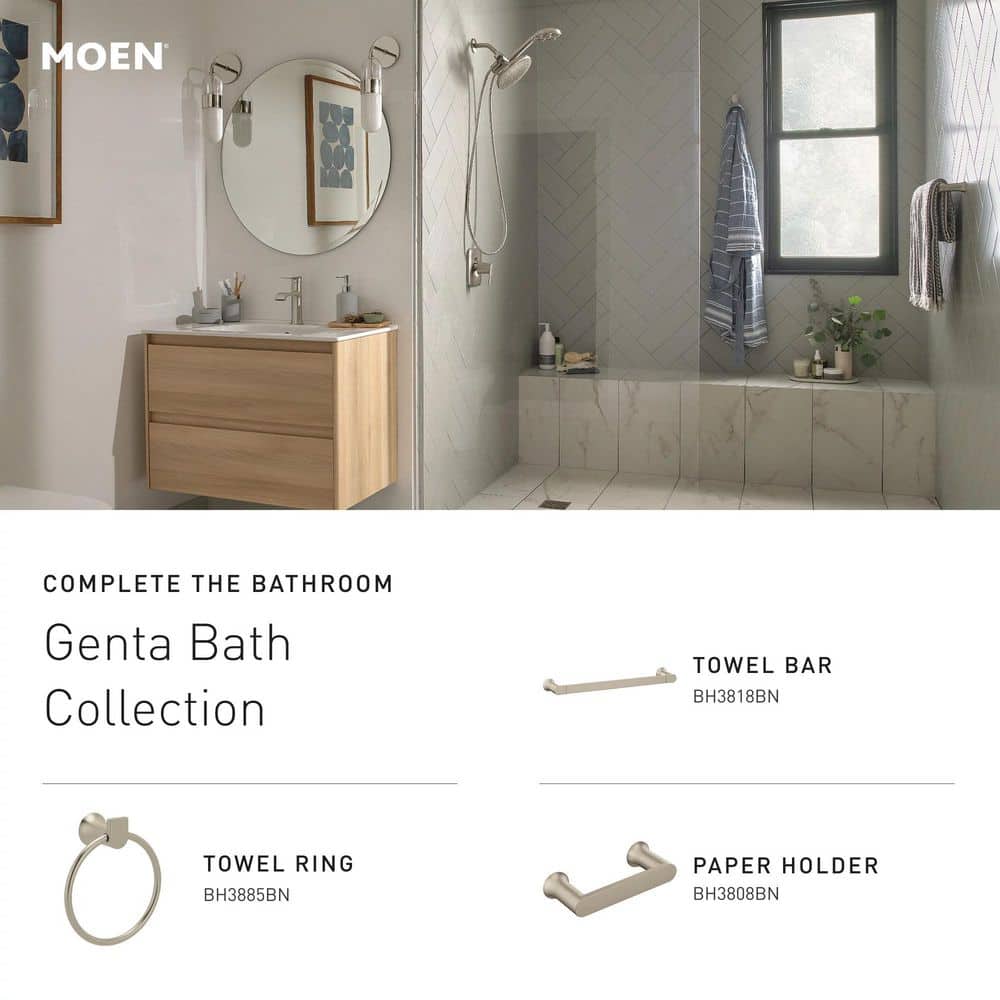 Moen Genta Single Hole Single-Handle Bathroom Faucet in Chrome with Drain Kit (2-Pack)
