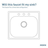 Moen Chateau Low-Arc Single-Handle Standard Kitchen Faucet in Chrome
