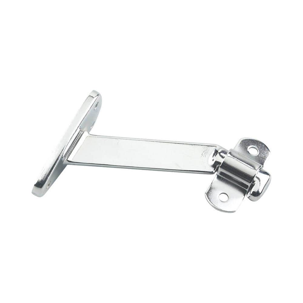 Onward 4-1/16 in. (103 mm) Chrome Heavy-Duty Aluminum Handrail Bracket for Flat Bottom Handrail with Adjustable Angle