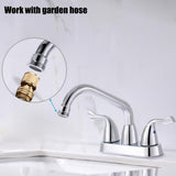 Phiestina Chrome Utility Sink Laundry Faucet with Swivel Spout
