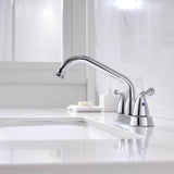 Phiestina Chrome Utility Sink Laundry Faucet with Swivel Spout