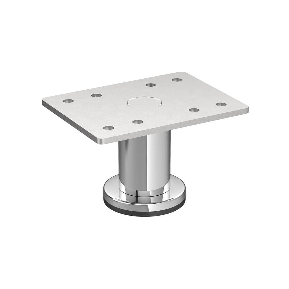 Richelieu 1-31/32 in. Chrome Round Furniture Leg with Leveling Glide