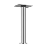 Richelieu 7-7/8 in. Chrome Round Furniture Leg with Leveling Glide, Stainless Steel 201