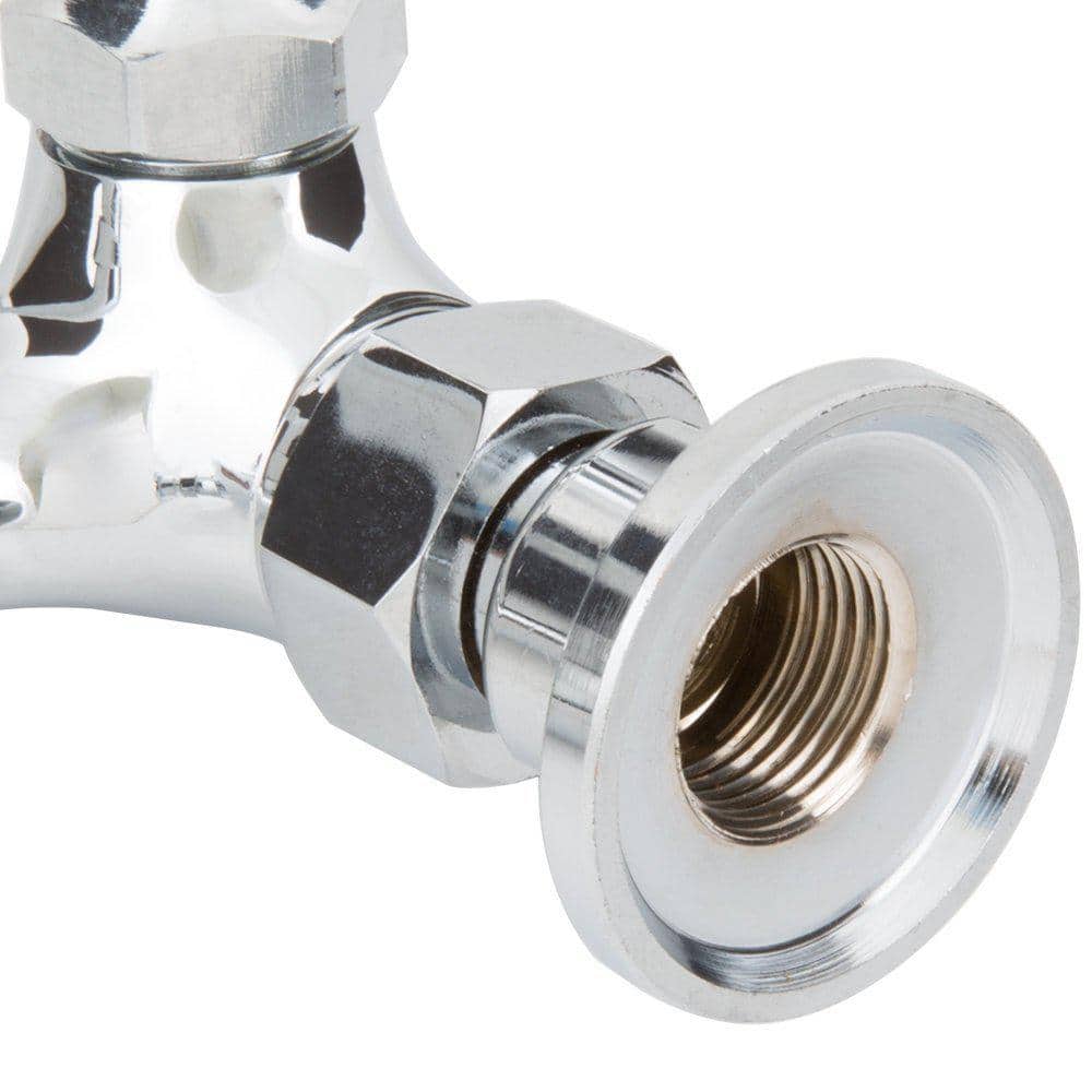 SABA Commercial Pull Down 2-Handle Wall Mount Pre-Rinse Faucet in Chrome