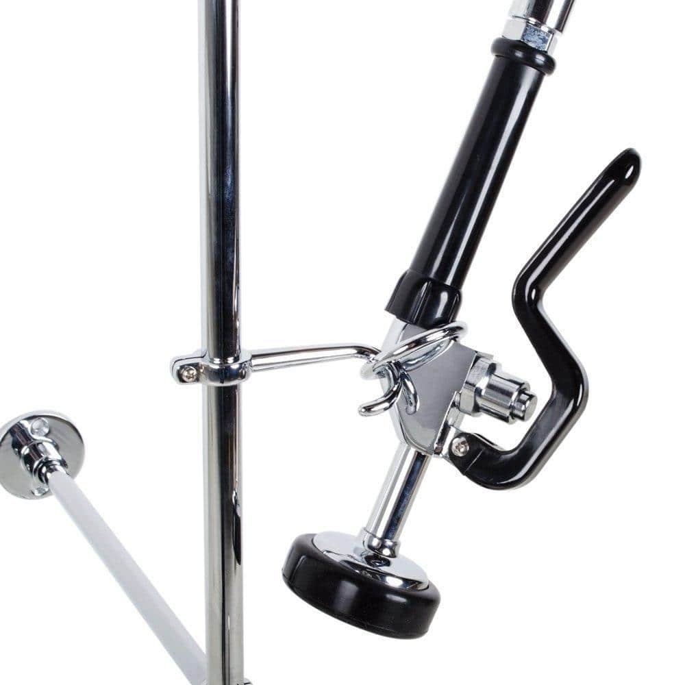 SABA Commercial Pull Down 2-Handle Wall Mount Pre-Rinse Faucet in Chrome