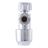 SharkBite 1/2 in. Push-to-Connect x 3/8 in. O.D. Compression Chrome-Plated Brass Quarter-Turn Angle Stop Valve