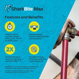 SharkBite 1/2 in. Push-to-Connect x 3/8 in. O.D. Compression Chrome-Plated Brass Quarter-Turn Angle Stop Valve