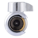 SharkBite 1/2 in. Push-to-Connect x 3/8 in. O.D. Compression Chrome-Plated Brass Quarter-Turn Straight Stop Valve