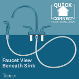 TEHILA 17.75 in. x 23.25 in. Thermoplastic Space Saver Utility Sink with Chrome Sprayer