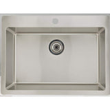 Durable 25 in. x 22 in. Stainless Steel Drop-in Laundry Sink