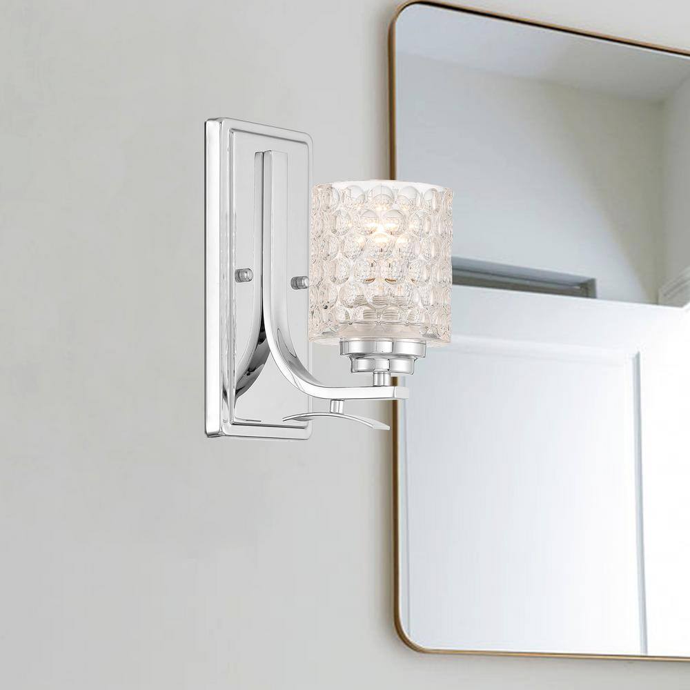 Vanity Art 1 - Light Chrome Armed Sconce