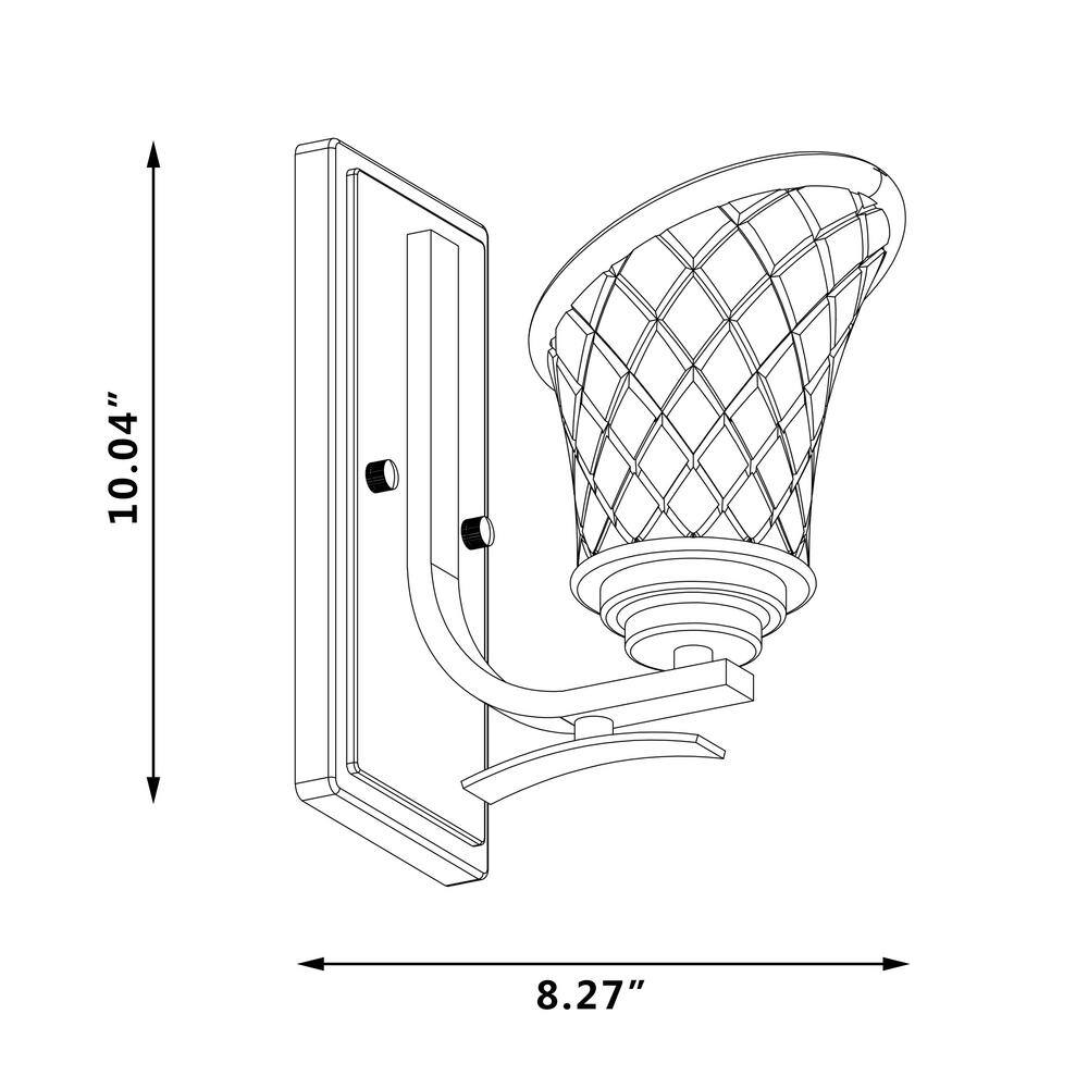 Vanity Art 1-Light Dimmable Chrome Wall Armed Sconce