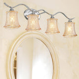 Vanity Art Ravenna 31.5 in. 4-lights Chrome Vanity Light with Cut Crystal Glass Shade