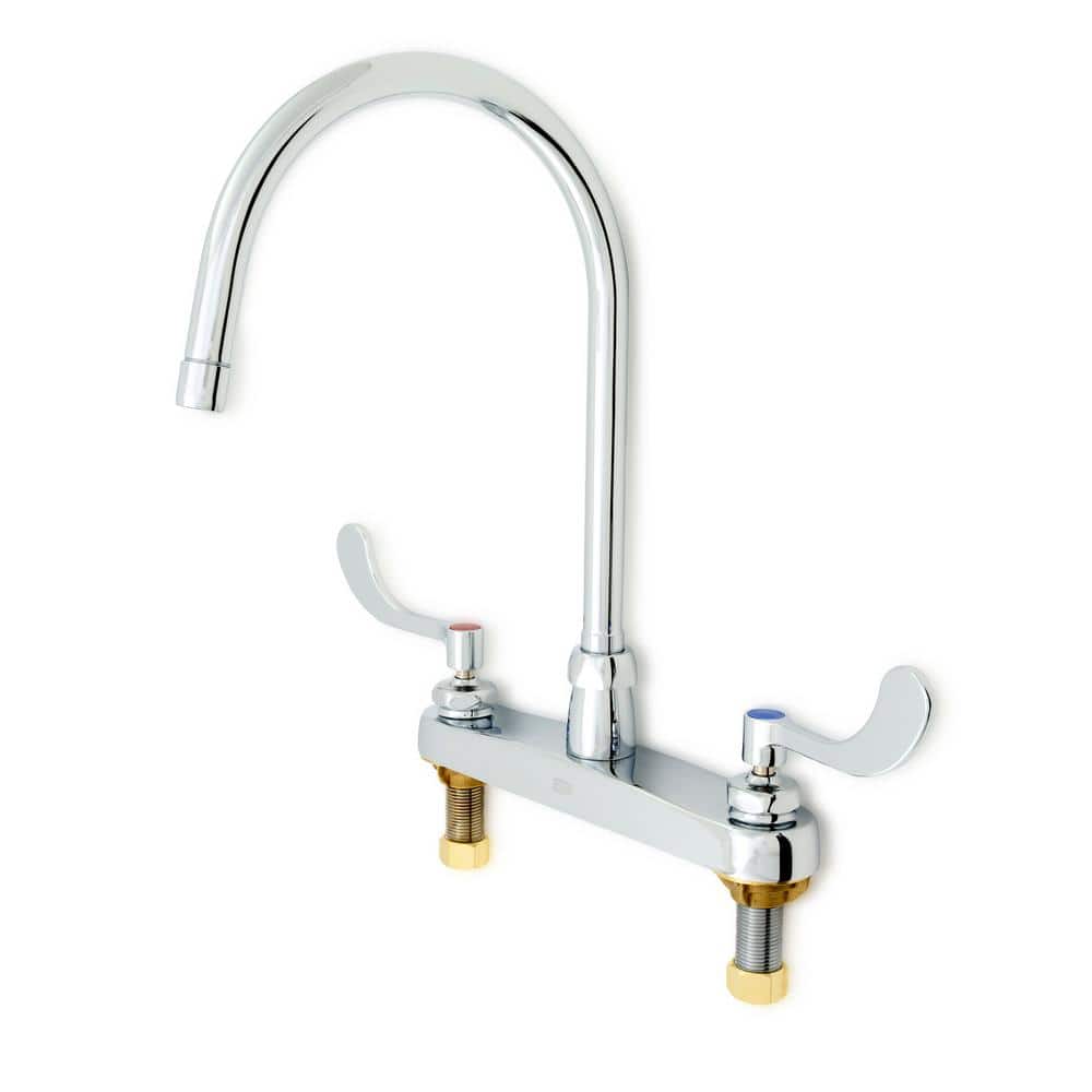 Zurn 2-Handle Kitchen Sink Utility Faucet with 8" Gooseneck in Chrome