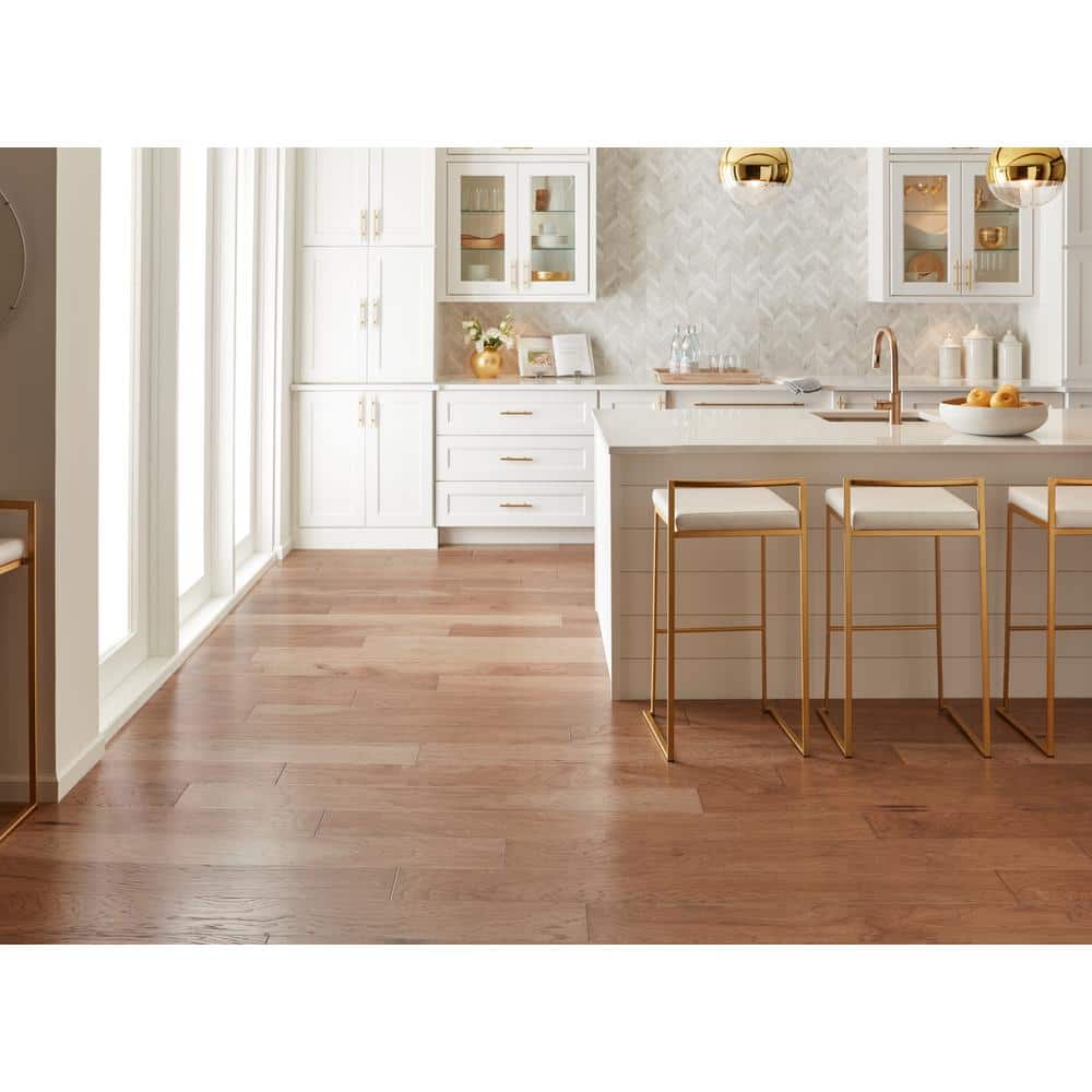 Shaw Olympia Cider Hickory 3/8 In. T X 6.3 in. W Tongue and Groove Scraped Engineered Hardwood Flooring (30.48 sq.ft./case)