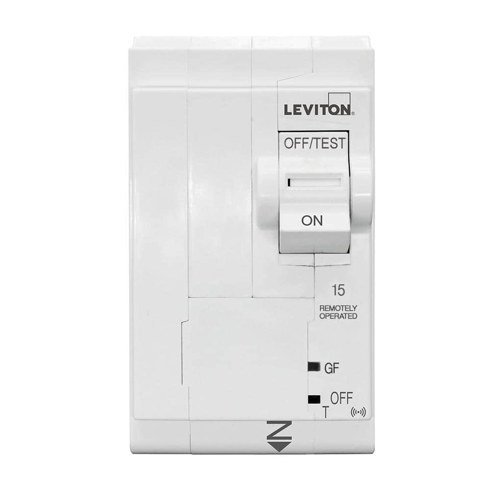 Leviton 2nd Gen 2-Pole 15 Amp GFCI Smart Circuit Breaker, 120/240-Volt and 120/208-Volt, 10kA Interrupt Rating, Thermal Magnetic