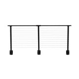 CityPost 10 ft. Black Deck Cable Railing 36 in. Face Mount