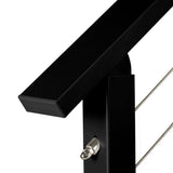 CityPost 10 ft. Black Stair Cable Railing 36 in. Base Mount