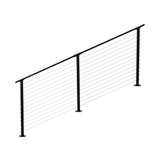 CityPost 10 ft. Black Stair Cable Railing 36 in. Base Mount