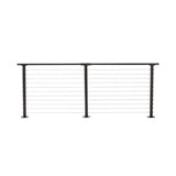 CityPost 10 ft. Deck Cable Railing, 36 in. Base Mount in Bronze