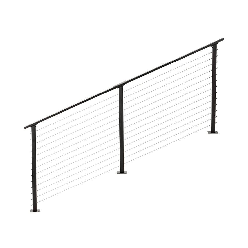CityPost 10 ft. Stair Cable Railing, 42 in. Base Mount, Bronze