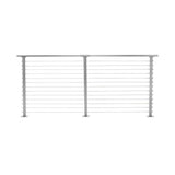 CityPost 10 ft. Deck Cable Railing, 42 in. Base Mount in Grey