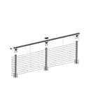 CityPost 10 ft. Deck Cable Railing, 42 in. Base Mount in Grey