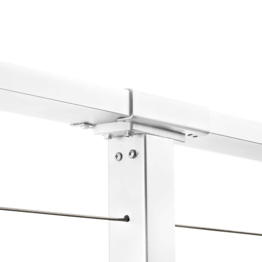 CityPost 10 ft. Deck Cable Railing, 36 in. Base Mount, White
