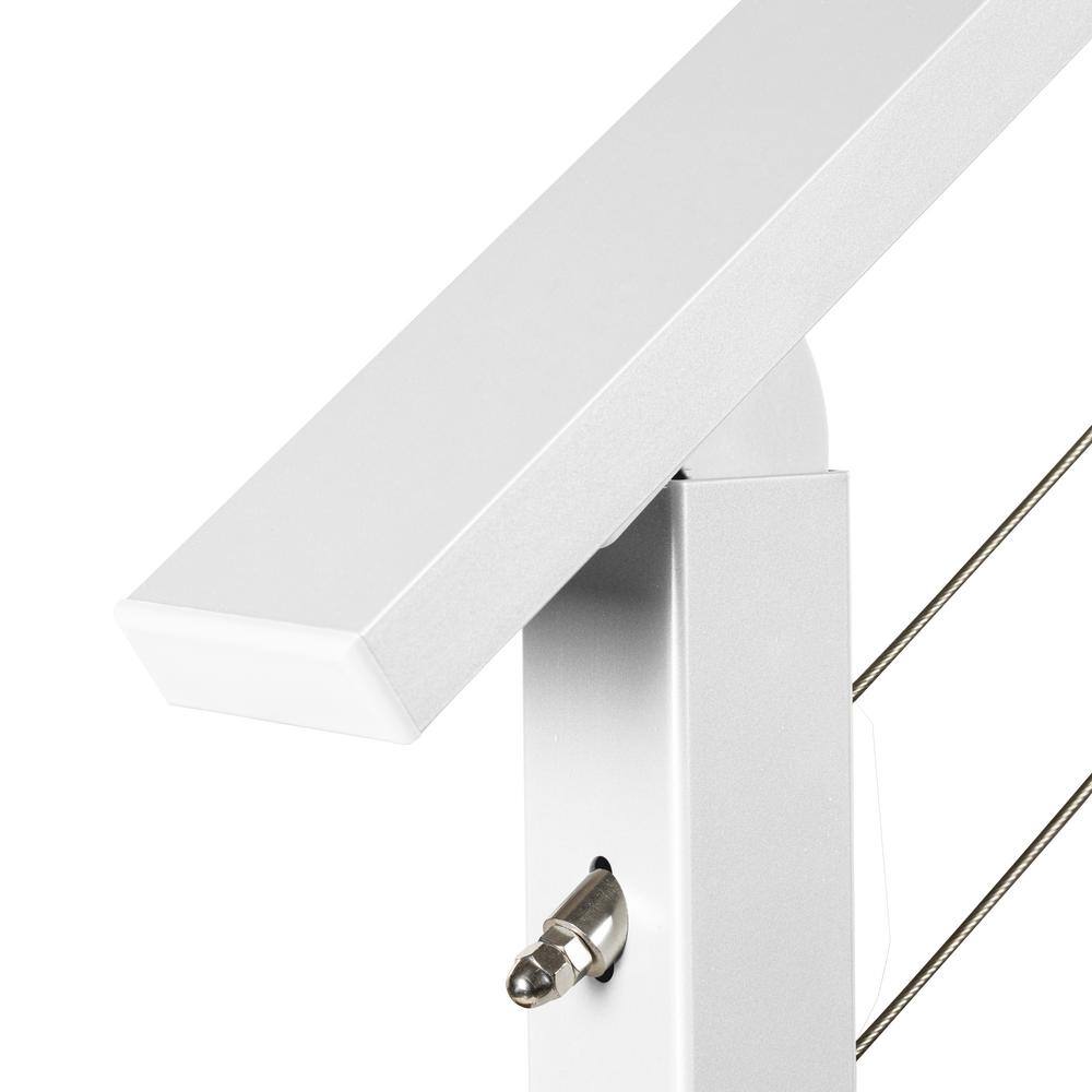 CityPost 10 ft. Stair Cable Railing, 36 in. Base Mount in White