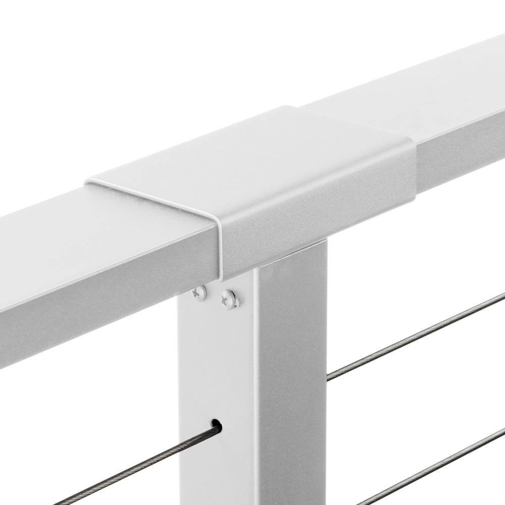 CityPost 10 ft. Stair Cable Railing, 36 in. Base Mount in White