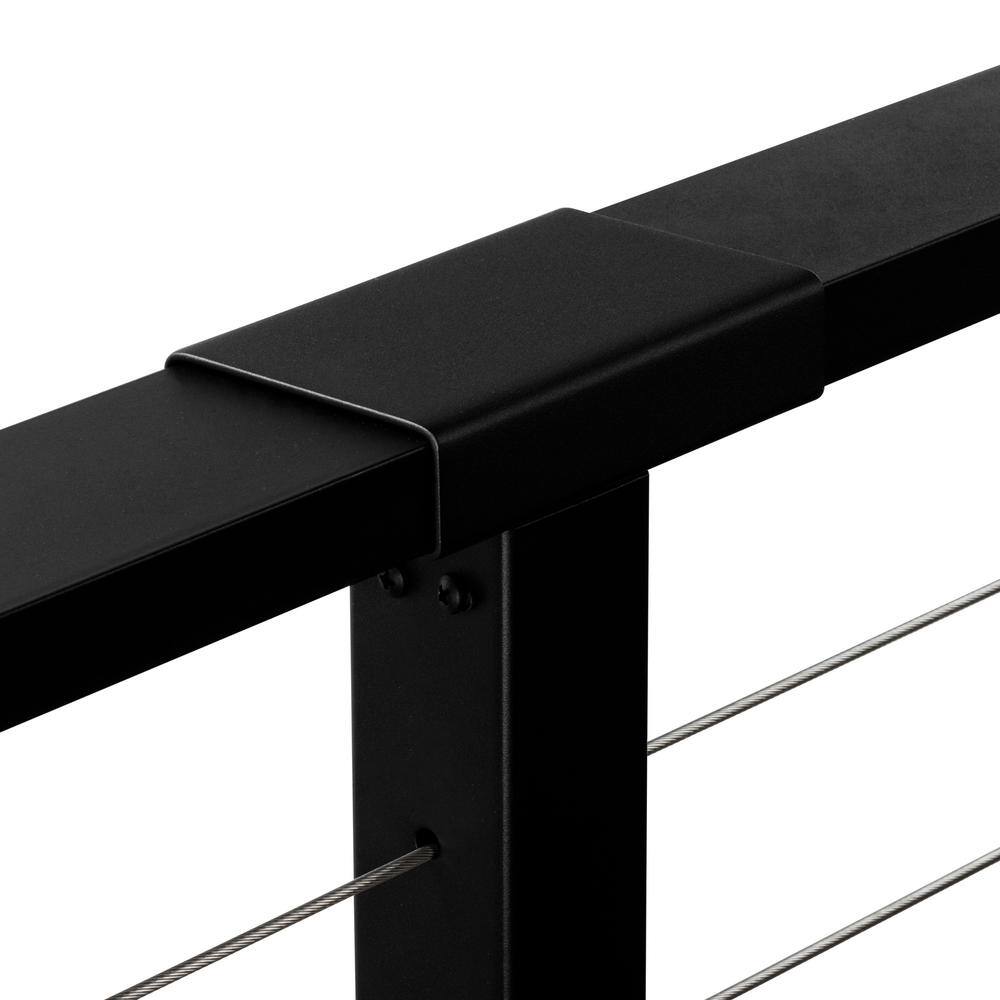 CityPost 14 ft. Stair Cable Railing, 42 in. Base Mount, Black