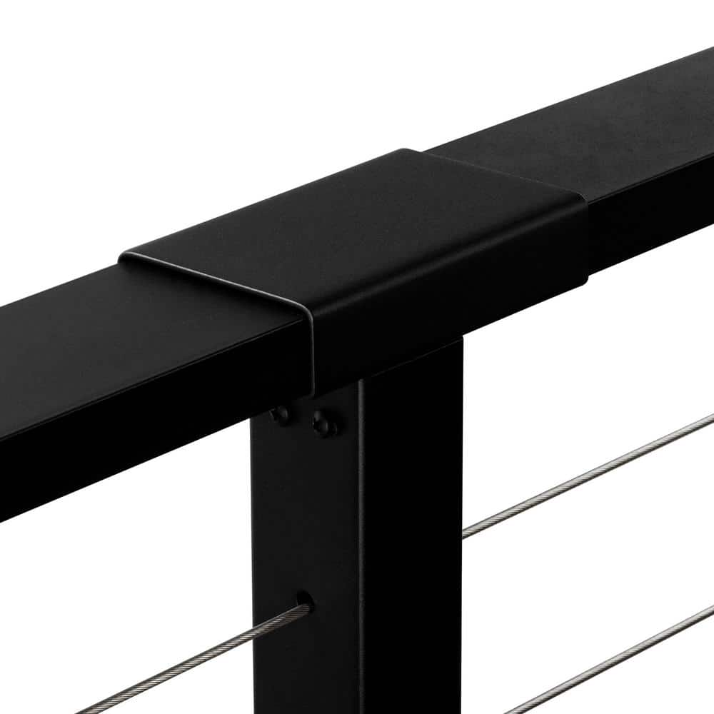 CityPost 14 ft. Black Stair Cable Railing 36 in. Base Mount