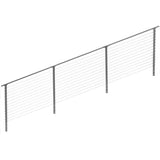 CityPost 14 ft. Stair Cable Railing, 42 in. Face Mount, Grey