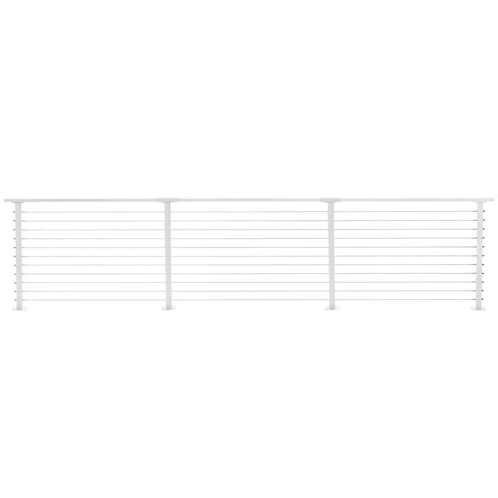 CityPost 16 ft. Deck Cable Railing, White