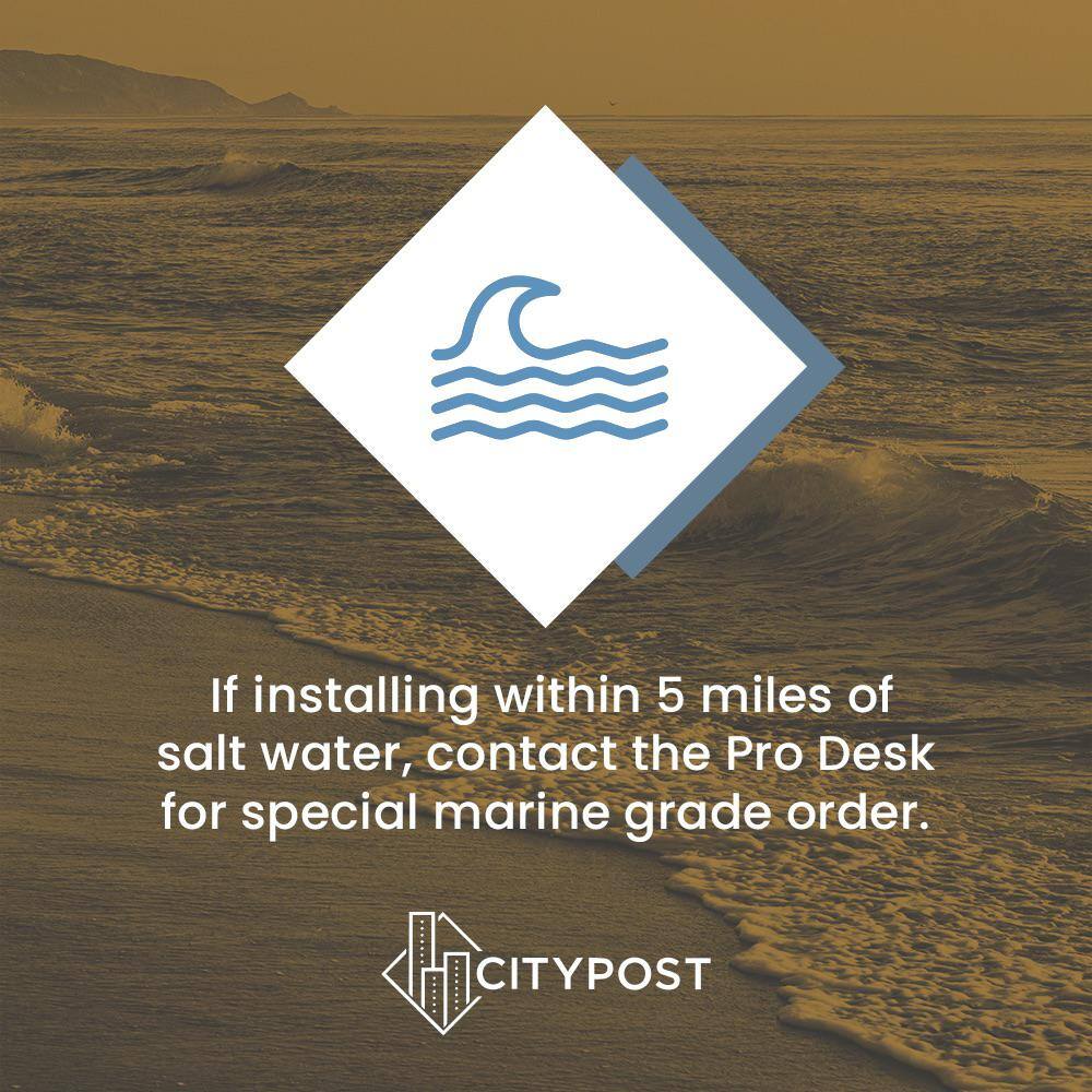CityPost 16 ft. Deck Cable Railing, White