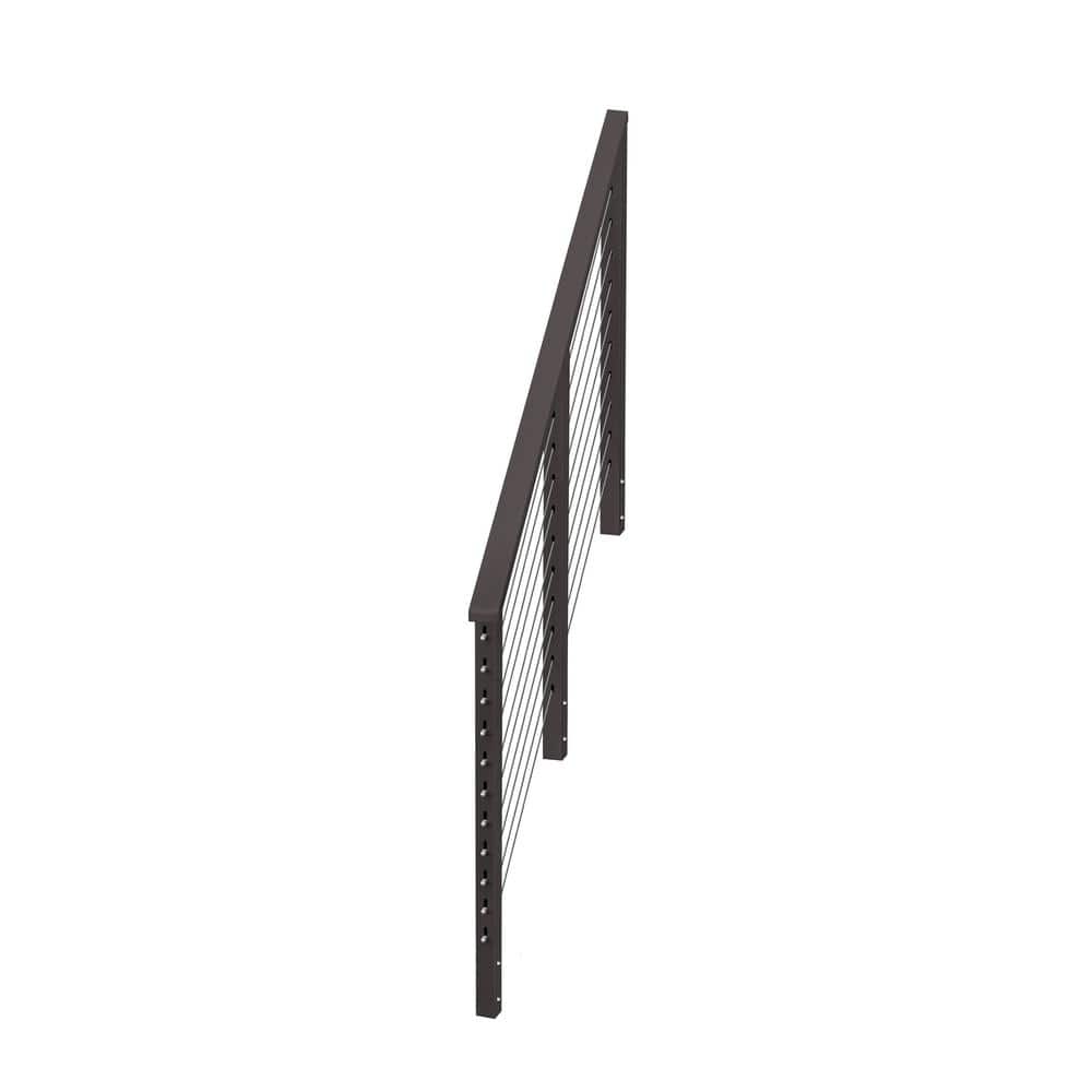 CityPost 4 ft. Stair Cable Railing, 42 in. Face Mount, Bronze